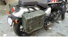 Fit For Royal Enfield Shotgun 650 Dark Green Leather Pannier Bags with Mounting   - SPAREZO